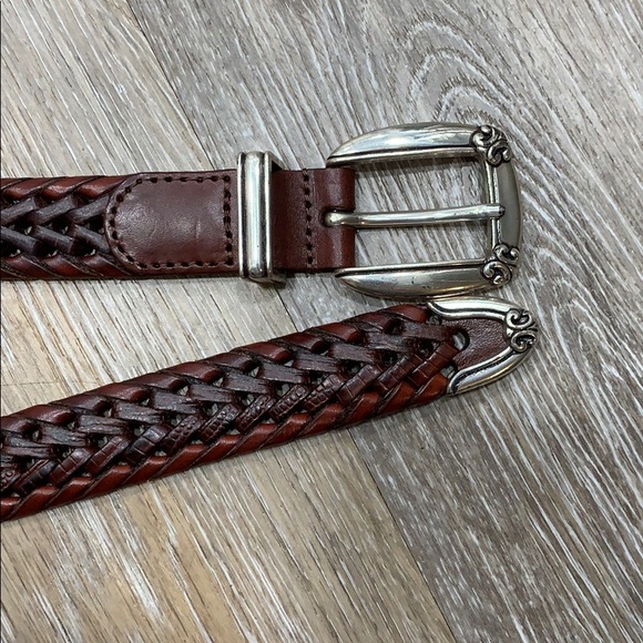 FOSSIL Woven Leather Western Style Belt size M - Picture 2 of 5